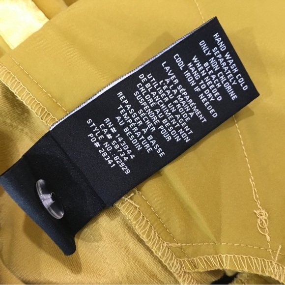 7 for All Mankind Pants Straight Leg Suede Yellow Hi Rise size 8 - Picture 6 of 7